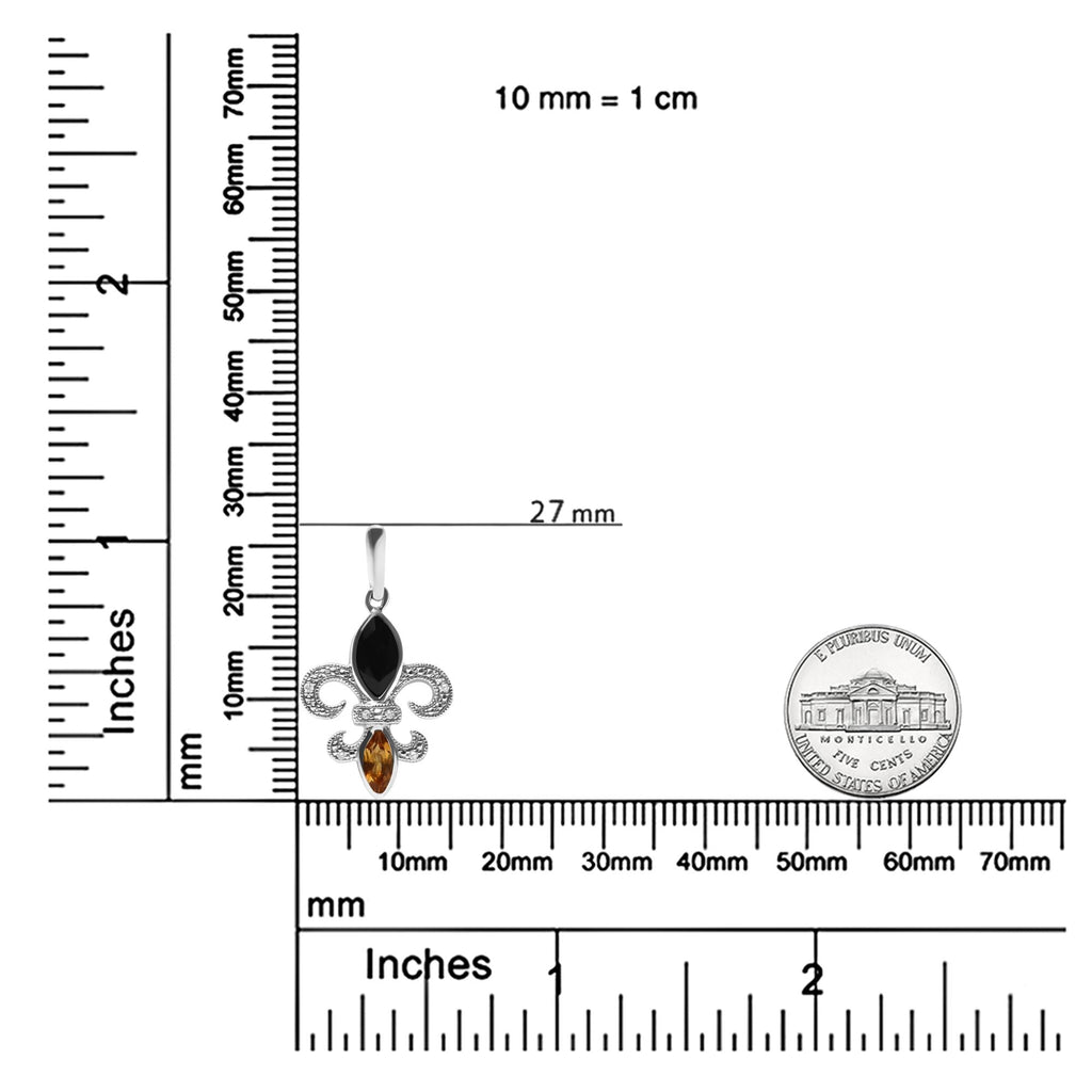 Jewelry pendant with measurement scale and Monteverde logo