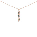 10K Two Toned Gold Plated .925 Sterling Silver 1/2 Cttw Round Diamond Twisted 18" Pendant Necklace (Champagne Color, I2-I3 Clarity)