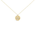 Diamond Crescent Moon Pendant Necklace in 10K Yellow Gold