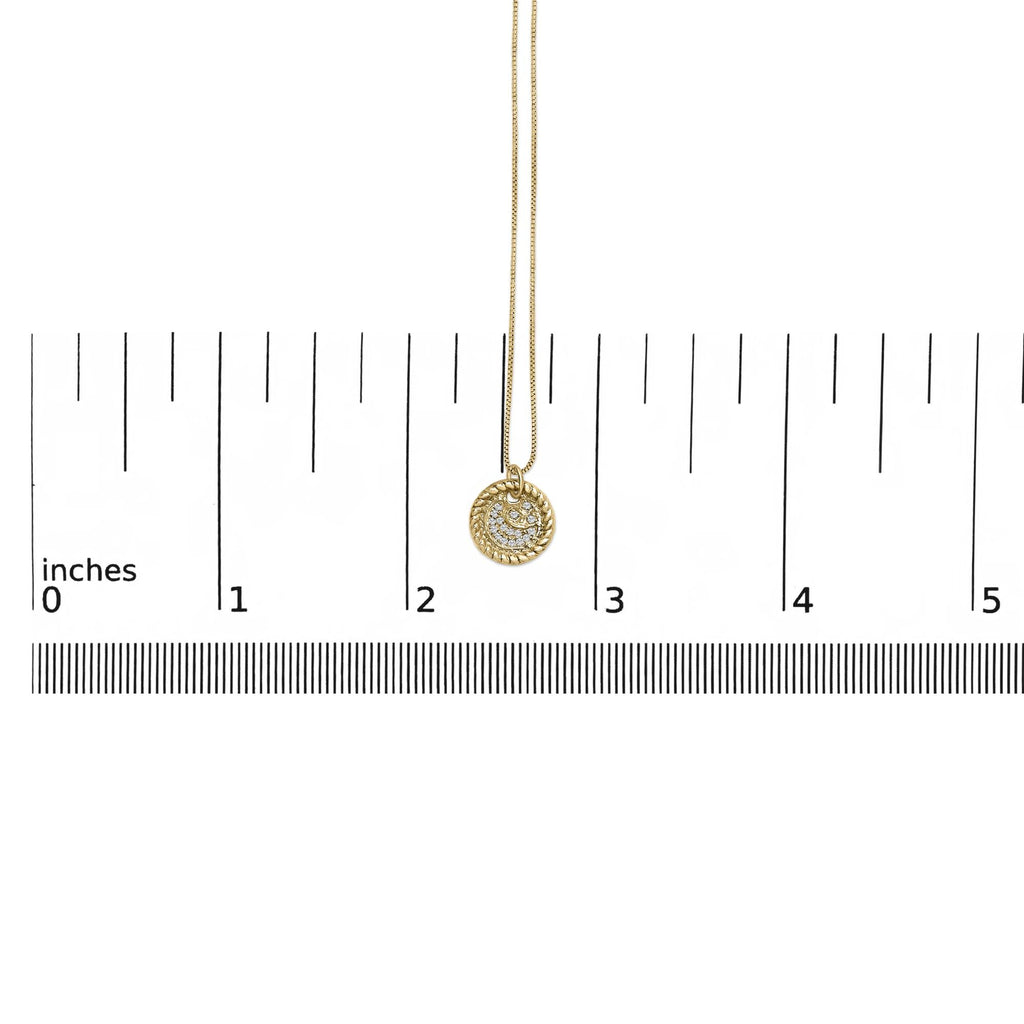 Diamond Crescent Moon Pendant Necklace in 10K Yellow Gold