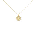 10K Yellow Gold 3 Leaf Clover 1/6 Cttw Diamond Pendant Necklace