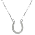 .925 Sterling Silver 1/4 cttw Diamond Horseshoe Necklace (I-J, I3)