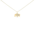 Diamond Elephant Pendant Necklace in 10K Yellow Gold – 1/5 ct