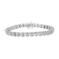 Sterling silver 1.0 cttw rose cut diamond x link 7 inch tennis bracelet bijoux-nyc direct