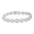 .925 sterling silver 1.0 cttw diamond open wheel 7’’ link bracelet bijoux-nyc direct