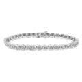 1ct tdw diamond miracle set wave link bracelet in.925 sterling silver bijoux-nyc direct