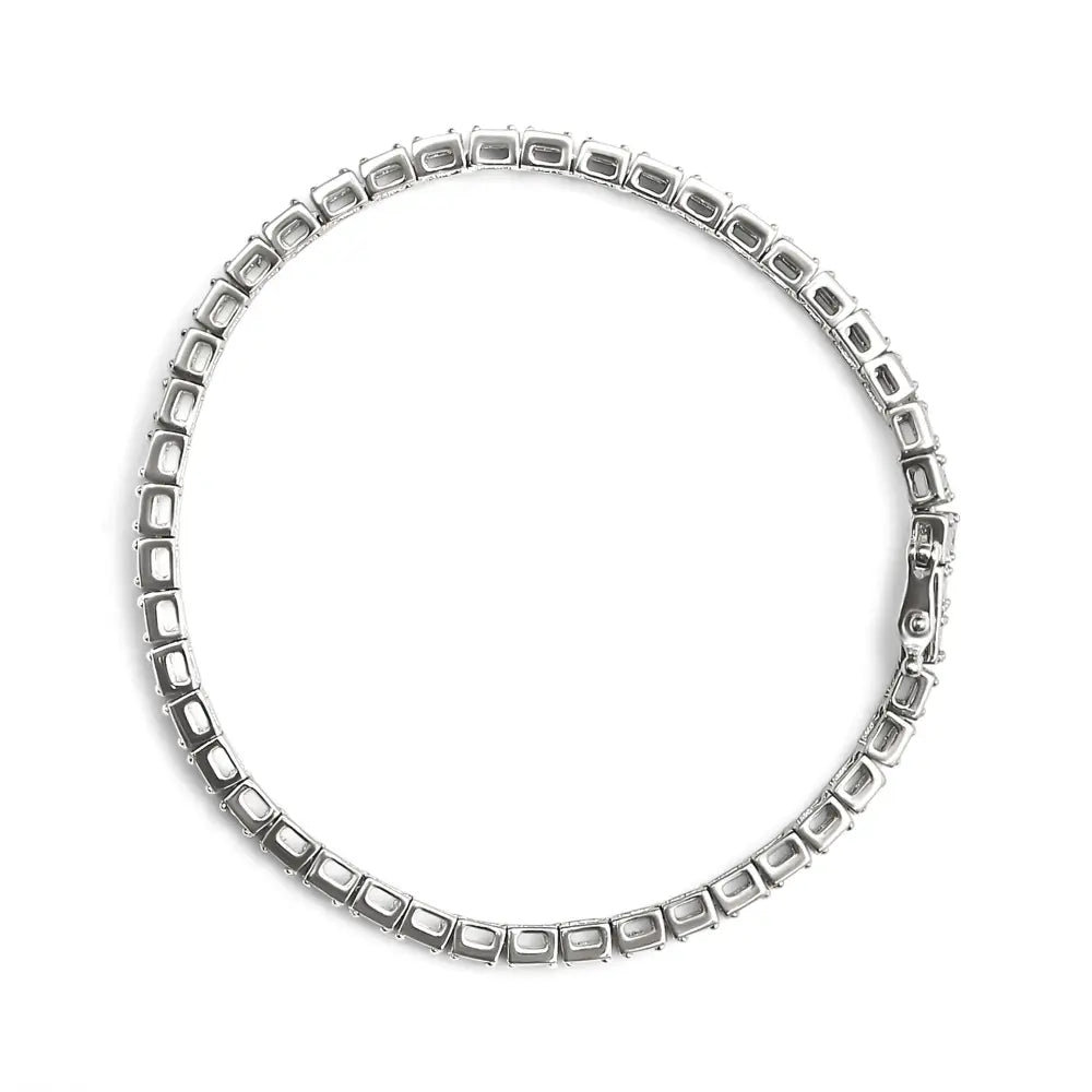 Sterling silver 1/10 cttw diamond 7.25 inch miracle link bracelet bijoux-nyc direct