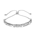 Sterling silver 1/10 cttw diamond x link adjustable bolo bracelet bijoux-nyc direct