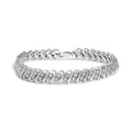 1/2 cttw diamond s-link bracelet in.925 sterling silver 7.5 inch bijoux-nyc direct
