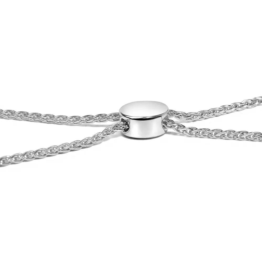 1/2 cttw diamond double wave bolo bracelet in.925 sterling silver bijoux-nyc direct