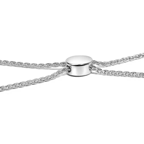 .925 sterling silver 1/2 cttw diamond double wave bolo bracelet bijoux-nyc direct