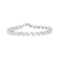 1/2 cttw diamond halo s-link bracelet in.925 sterling silver 7.25 bijoux-nyc direct