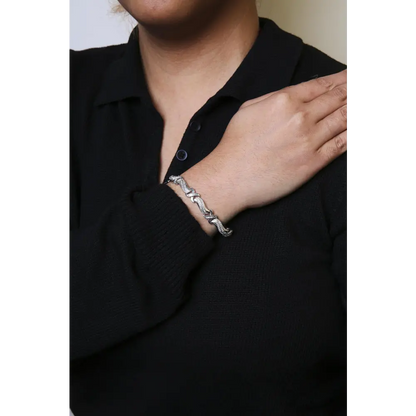 .925 Sterling Silver 1 3/4 Cttw Diamond Wave and X Link Tennis Bracelet (I-J Color, I3 Clarity) - 7" - Bijoux-NYC Direct