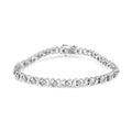 1/3 cttw diamond infinity link bracelet in sterling silver 7.25 inch bijoux-nyc direct
