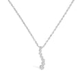 1/4 cttw lab grown diamond journey pendant necklace in.925 sterling silver bijoux-nyc direct