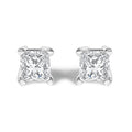 Princess-cut diamond solitaire stud earrings in.925 sterling silver 1/4 cttw bijoux-nyc direct