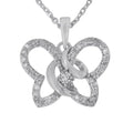 Diamond butterfly pendant necklace in sterling silver – 1/4 cttw 18’’