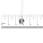 .925 Sterling Silver 1/4 cttw White and Black Diamond Dog Pendant Necklace 18 inch (I-J Color, I2-I3 Clarity) - Bijoux-NYC Direct