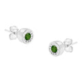 1/5 cttw green diamond miracle set stud earrings in.925 sterling silver bijoux-nyc direct