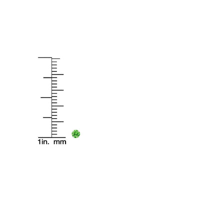.925 Sterling Silver 1/5 Cttw Round Brilliant-Cut Green Diamond Classic 4-Prong Stud Earrings (Fancy Color-Enhanced, I2-I3 Clarity) - Bijoux-NYC Direct