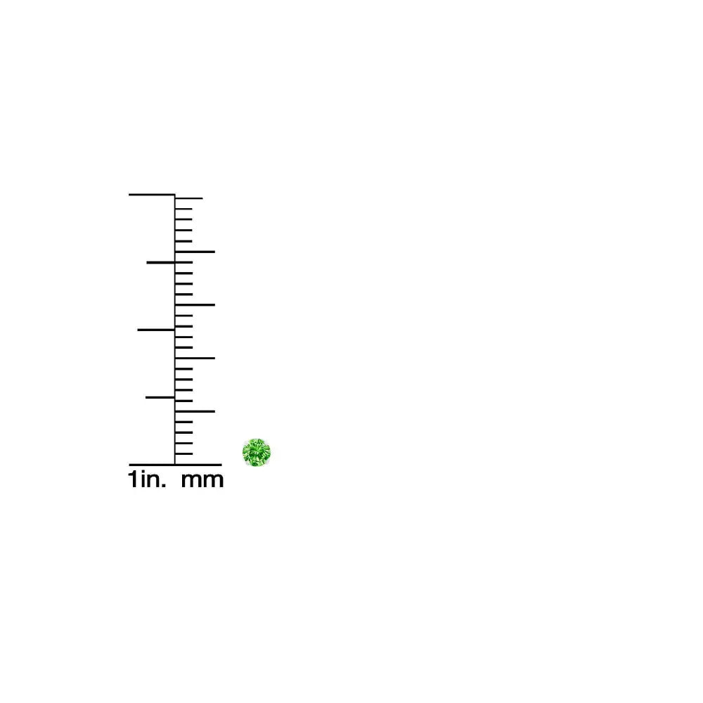 .925 Sterling Silver 1/5 Cttw Round Brilliant-Cut Green Diamond Classic 4-Prong Stud Earrings (Fancy Color-Enhanced, I2-I3 Clarity) - Bijoux-NYC Direct