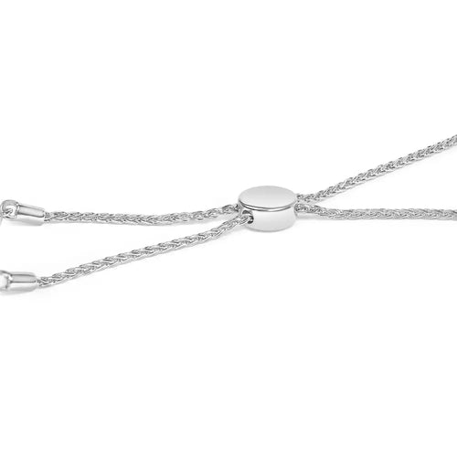 .925 sterling silver 1/6 cttw diamond x and o bolo bracelet bijoux-nyc direct
