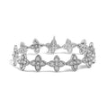 1 cttw natural diamond four leaf clover link bracelet in sterling silver bijoux-nyc direct