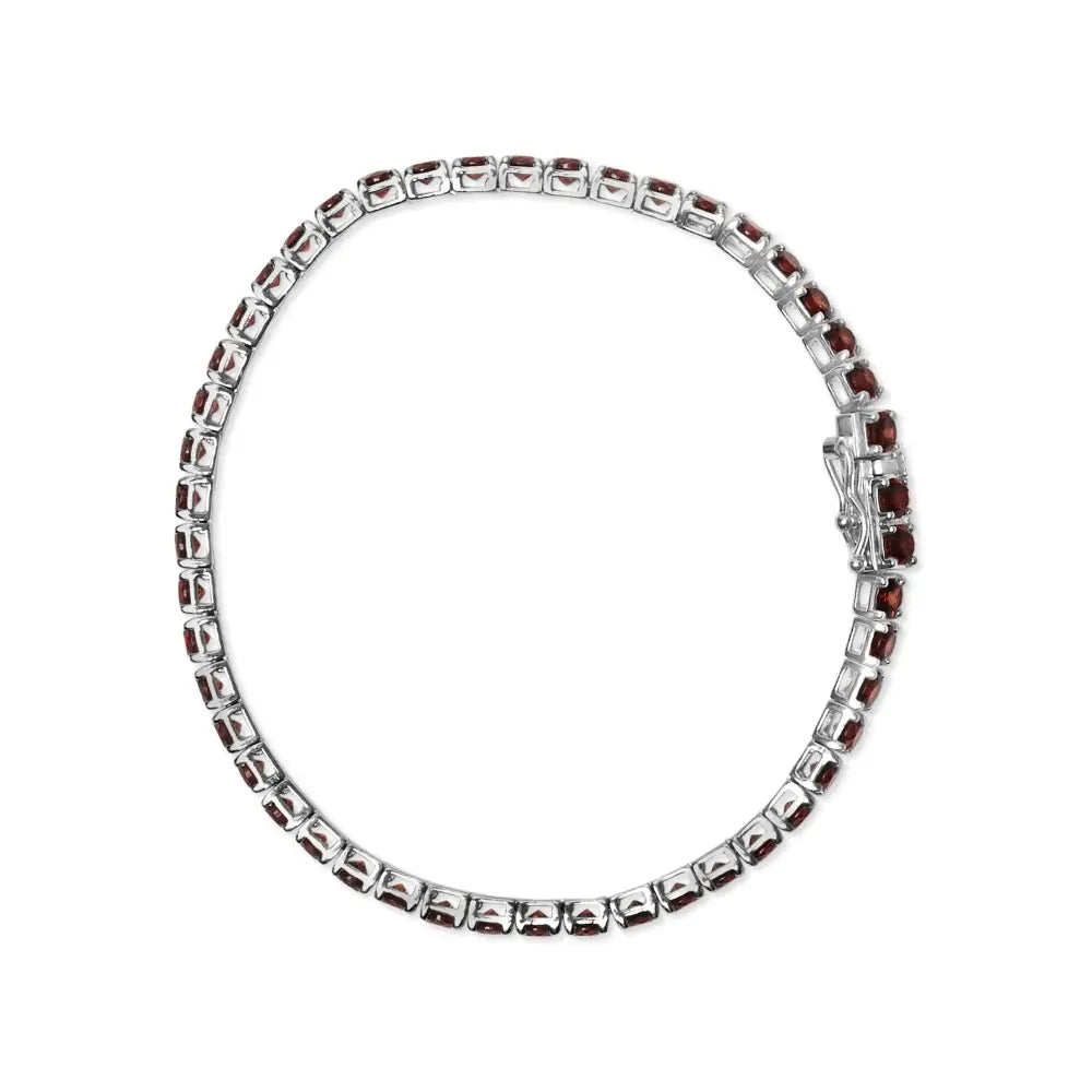 10ct created orange garnet tennis bracelet in.925 sterling silver 7.25 bijoux-nyc direct