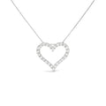 2.0 cttw diamond open heart pendant necklace in.925 sterling silver bijoux-nyc direct