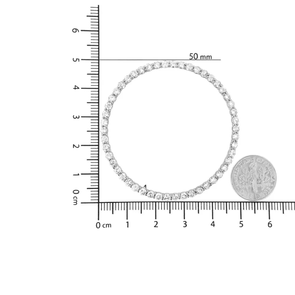 4ct diamond open circle pendant necklace in.925 sterling silver 18 bijoux-nyc direct