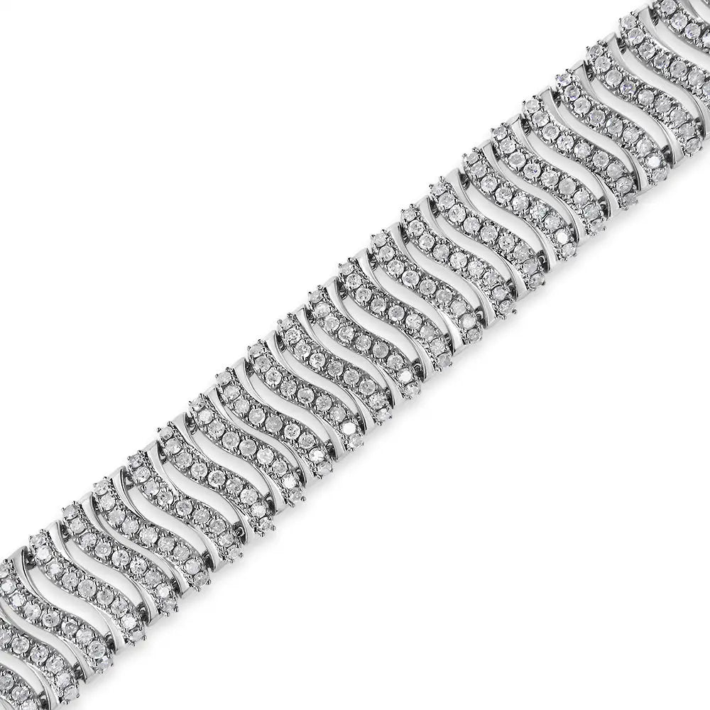 5ct round diamond s link bracelet in.925 sterling silver 7.25 inch bijoux-nyc direct