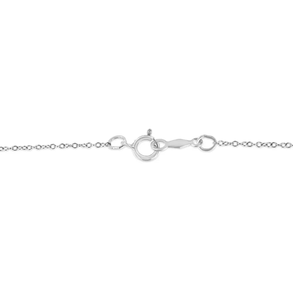 .925 Sterling Silver 6x6MM Cushion Shaped Natural Purple Amethyst and Diamond Accented Bale 18" Inch Pendant Necklace (I-J Color, I1-I2 Clarity) - Bijoux-NYC Direct