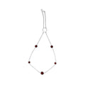 Red garnet 5-station adjustable bolo bracelet in sterling silver bijoux-nyc direct
