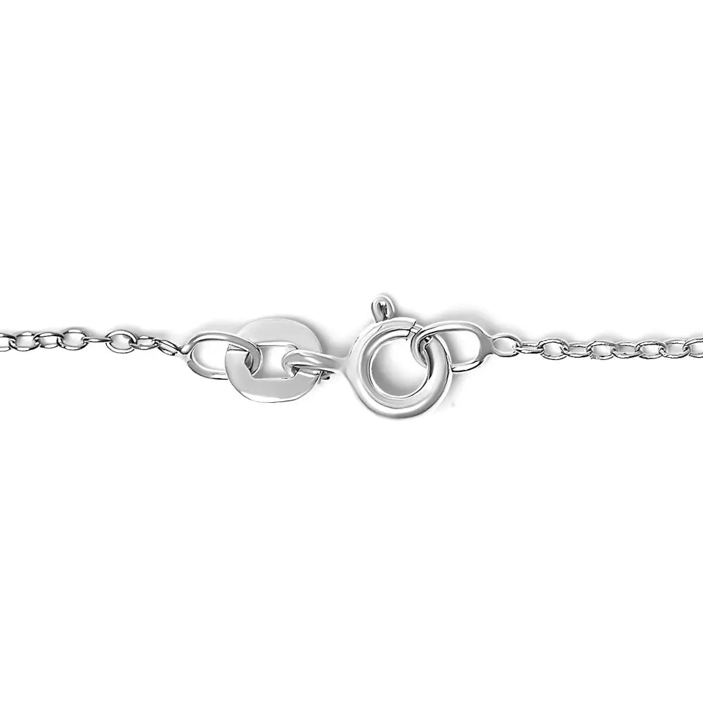 Diamond accent mom charm bracelet in sterling silver – 7’’