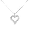 1ct lab-grown diamond heart pendant necklace in.925 sterling silver bijoux-nyc direct