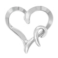 Sterling silver heart pendant necklace with 18 inch chain bijoux-nyc direct