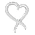 Sterling silver open heart awareness ribbon pendant necklace bijoux-nyc direct