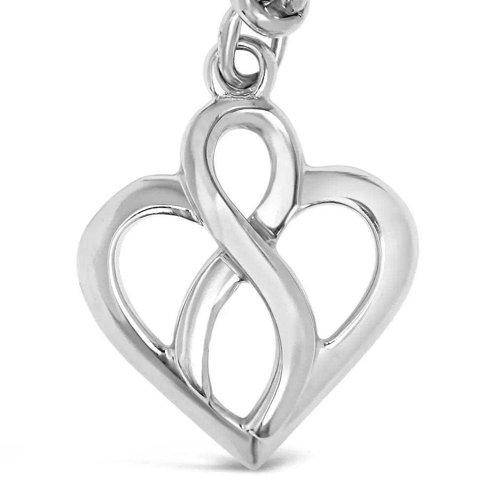 Open heart & infinity charm bracelet in sterling silver – 7’’ bijoux-nyc direct