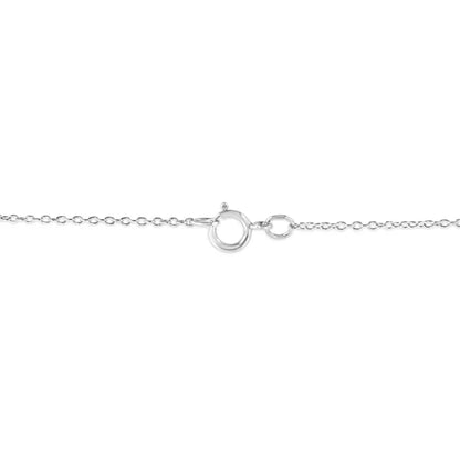 .925 Sterling Silver Pave-Set Diamond Accent Angel Wing 18" Double Heart Pendant Necklace (I-J Color, I1-I2 Clarity) - Bijoux-NYC Direct