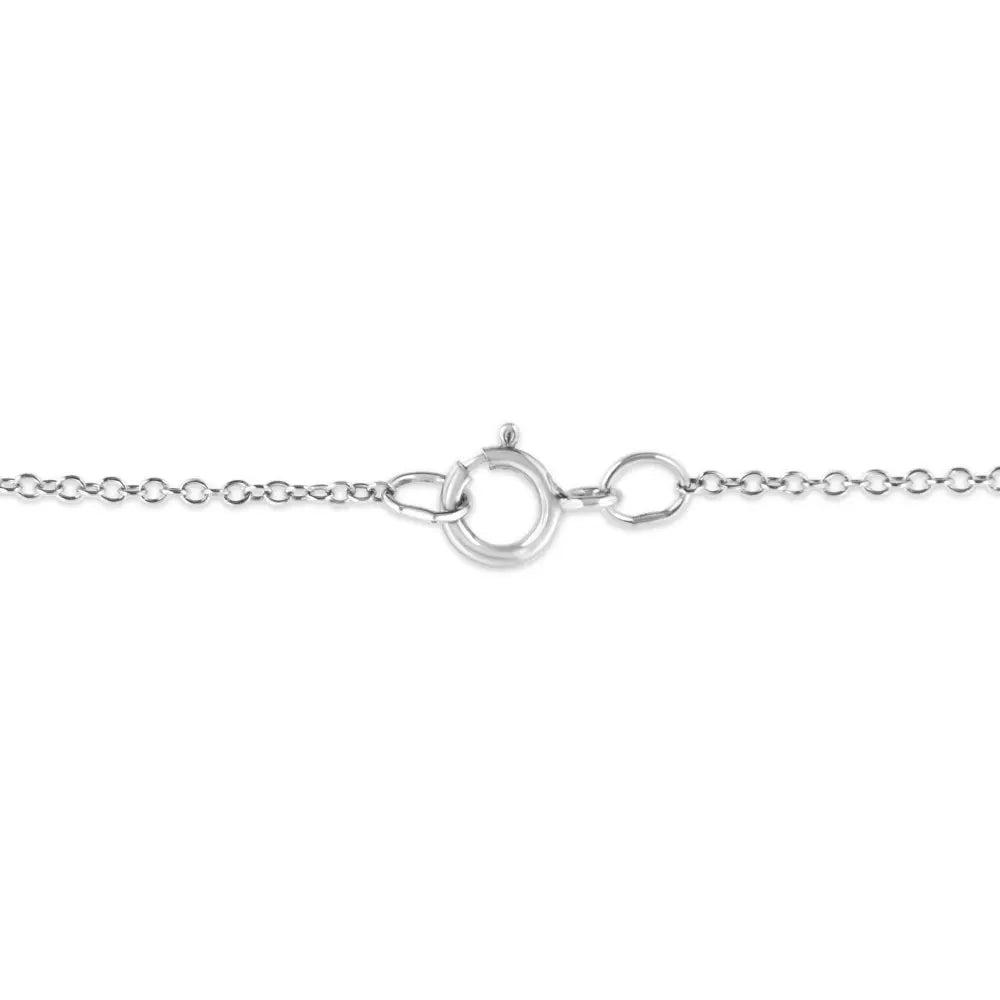 .925 Sterling Silver Prong-Set Diamond Accent Bold Cross 18" Pendant Necklace (I-J Color, I1-I2 Clarity) - Bijoux-NYC Direct