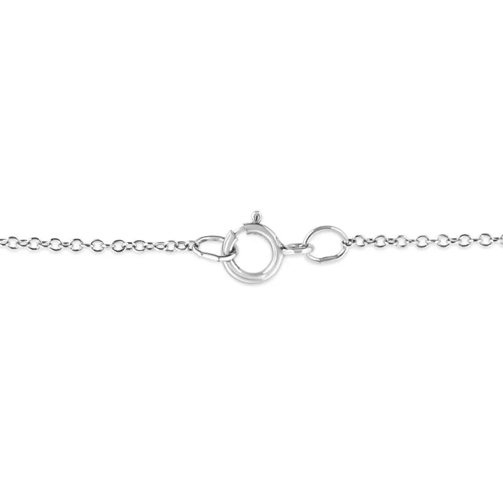 .925 Sterling Silver Prong-Set Diamond Accent Starfish 18" Pendant Necklace (I-J Color, I1-I2 Clarity) - Bijoux-NYC Direct