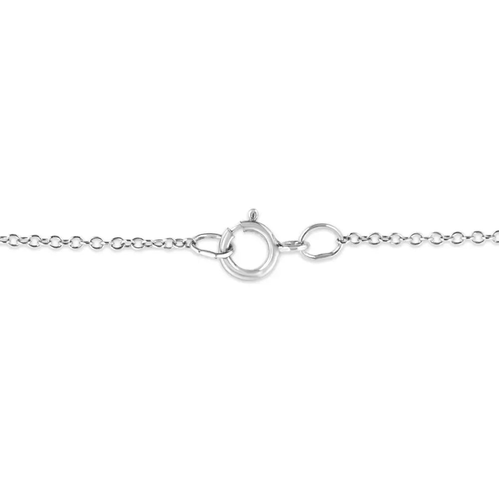 Diamond starfish pendant necklace in sterling silver 1/30 cttw 18 inch bijoux-nyc direct