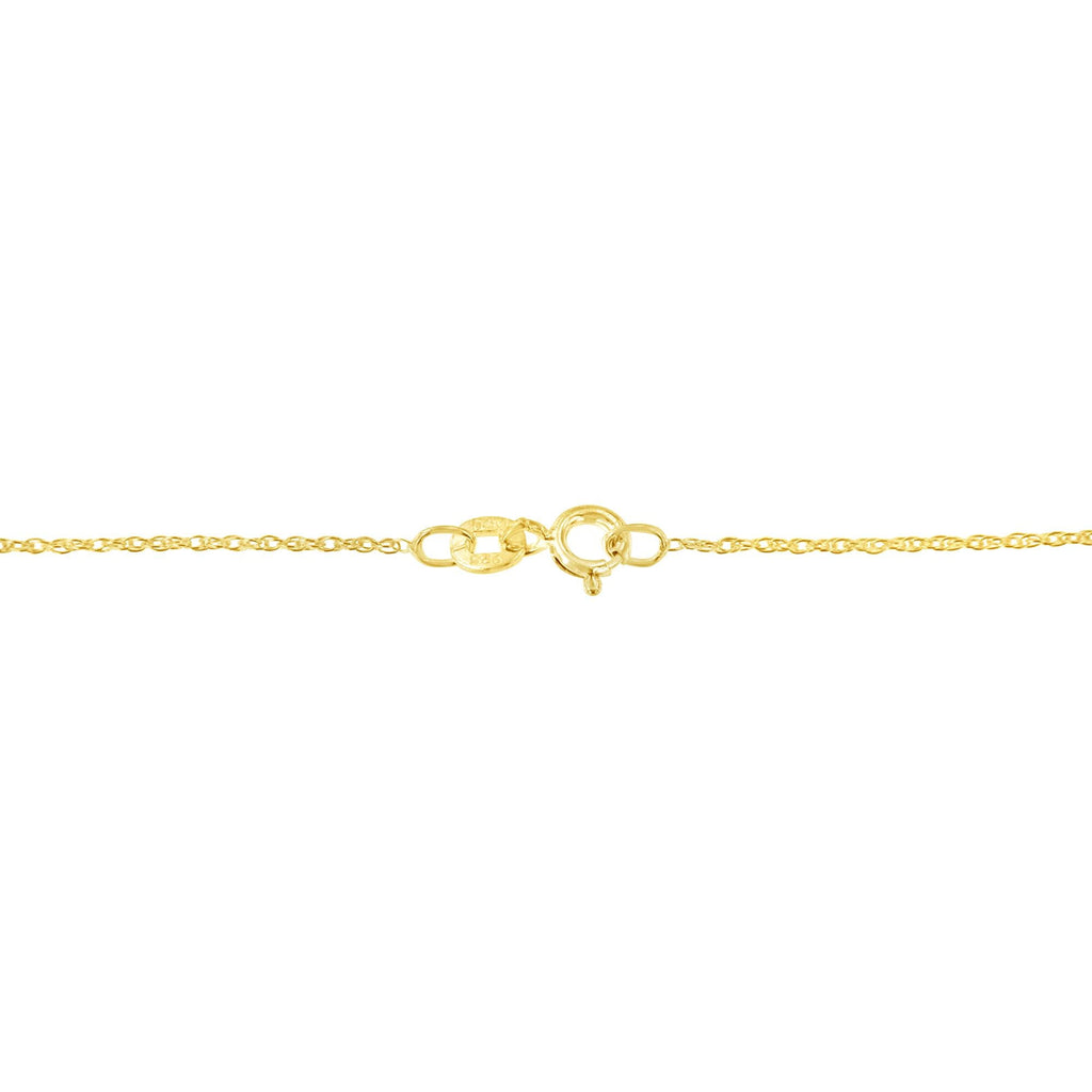 10K Yellow Gold 1/4 cttw Prong Set Round-Cut Diamond Open Heart 18" Pendant Necklace (K-L Color, I1-I2 Clarity)