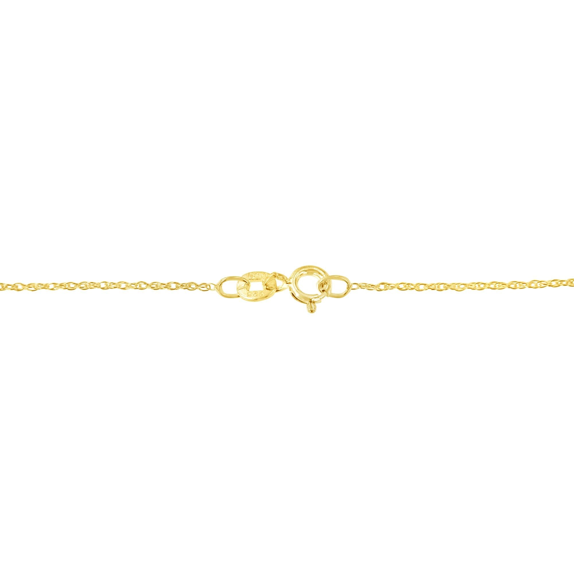 10K Yellow Gold 1/4 cttw Prong Set Round-Cut Diamond Open Heart 18" Pendant Necklace (K-L Color, I1-I2 Clarity)