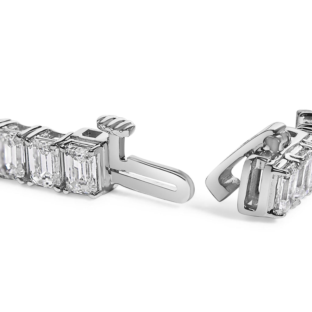 IGI Certified Lab-Grown Diamond Tennis Bracelet in 14K White Gold – 10 ct