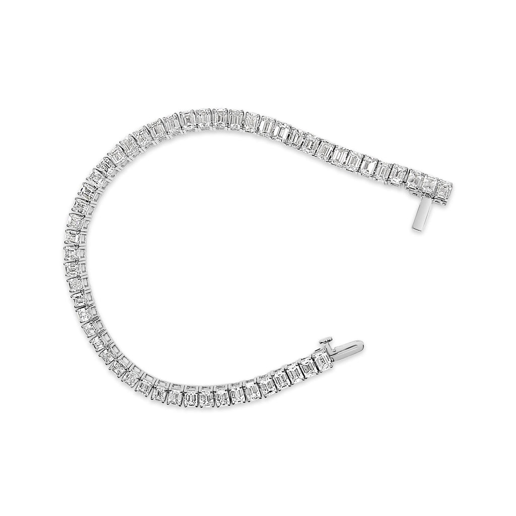 IGI Certified Lab-Grown Diamond Tennis Bracelet in 14K White Gold – 10 ct