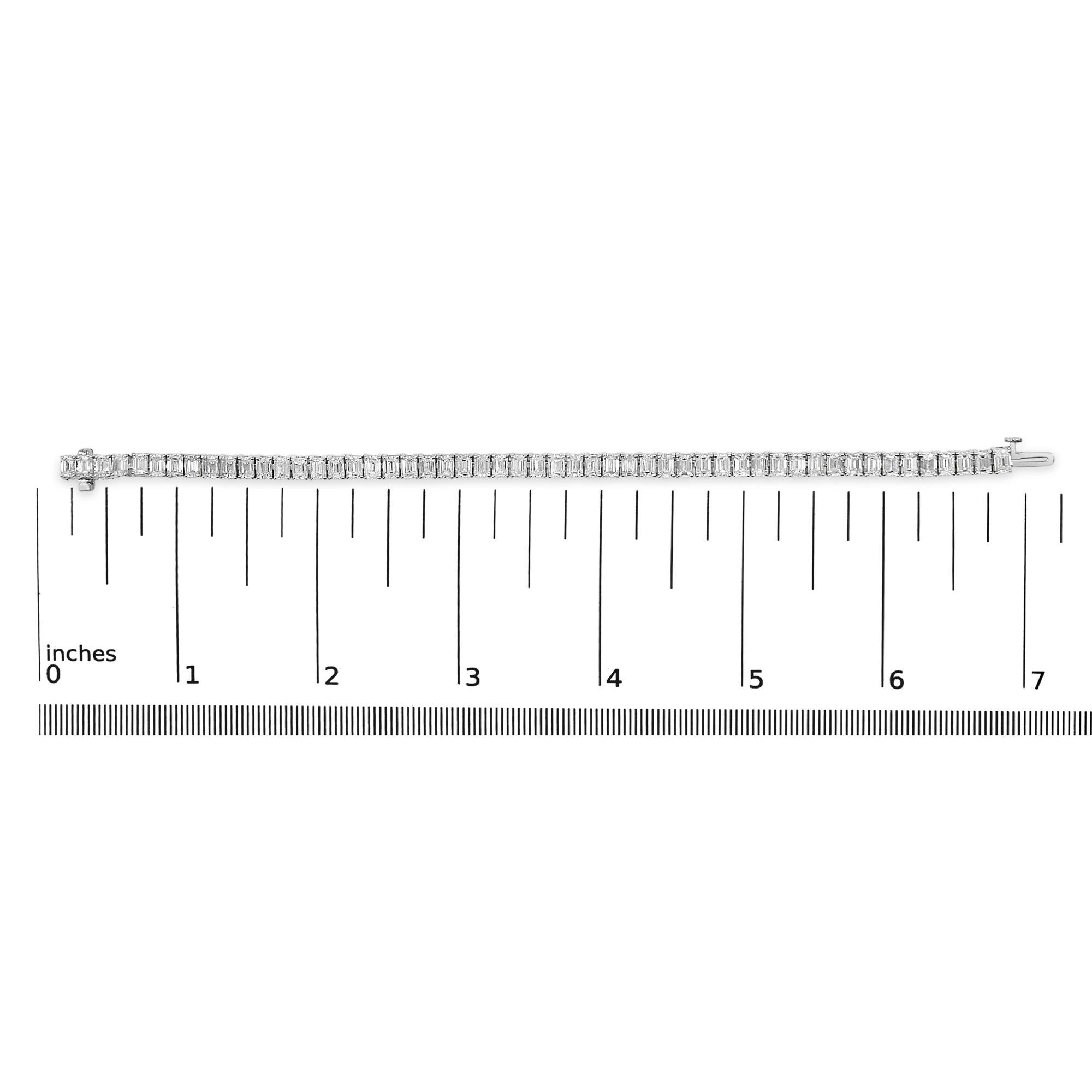IGI Certified Lab-Grown Diamond Tennis Bracelet in 14K White Gold – 10 ct