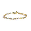 Lab-Grown Diamond Bezel Link Bracelet in 10K Yellow Gold – 1.5 Cttw
