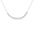 Lab-Grown Diamond Emerald Cut Station Necklace in 14K White Gold – 5.0 Cttw