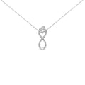 Diamond Infinity Pendant Necklace in Sterling Silver – 0.25 Cttw